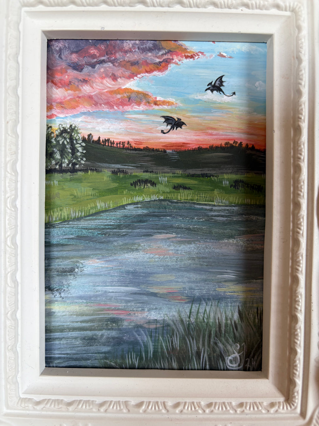 Mini Sunset Dragons Original Artwork