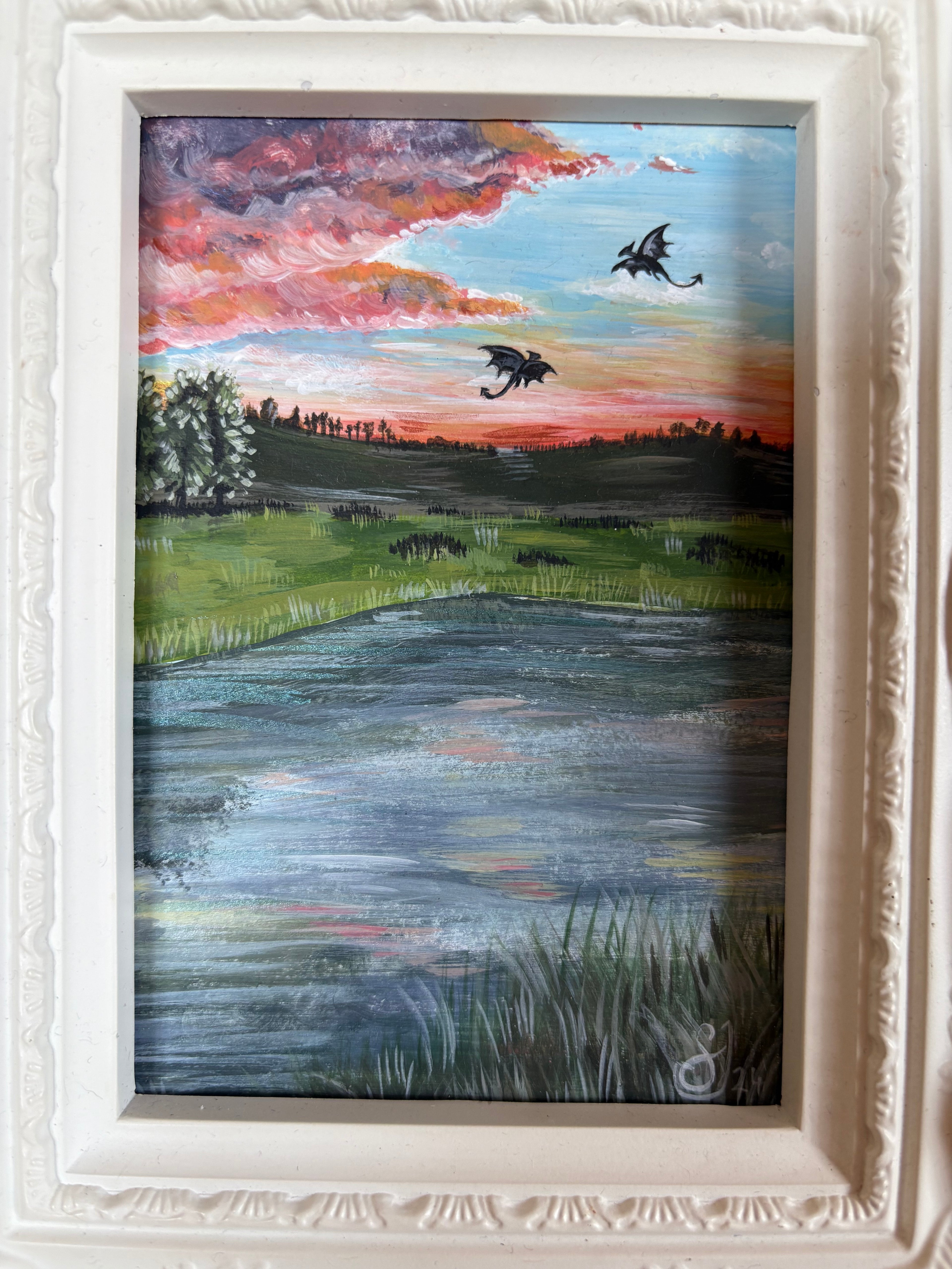 Mini Sunset Dragons Original Artwork