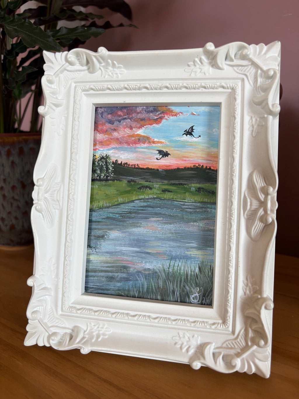 Mini Sunset Dragons Original Artwork